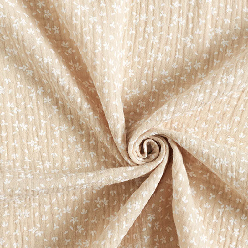 Tissu double gaze de coton Pétales de fleurs – noix de cajou,  image number 3