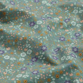 Jersey coton prairie fleurie au milieu de la forêt Impression numérique – roseau, 