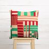 Tissu de décoration Semi-panama Formes modernes – vert genévrier/rouge foncé,  thumbnail number 10