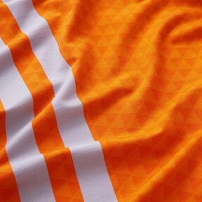 French Terry Sweat d’été Tissu bordure Ouvrier du bâtiment d’un jour – orange clair/argent, 