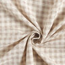 Tissu en coton à carreaux structurés – blanc/noix de cajou,  thumbnail number 4