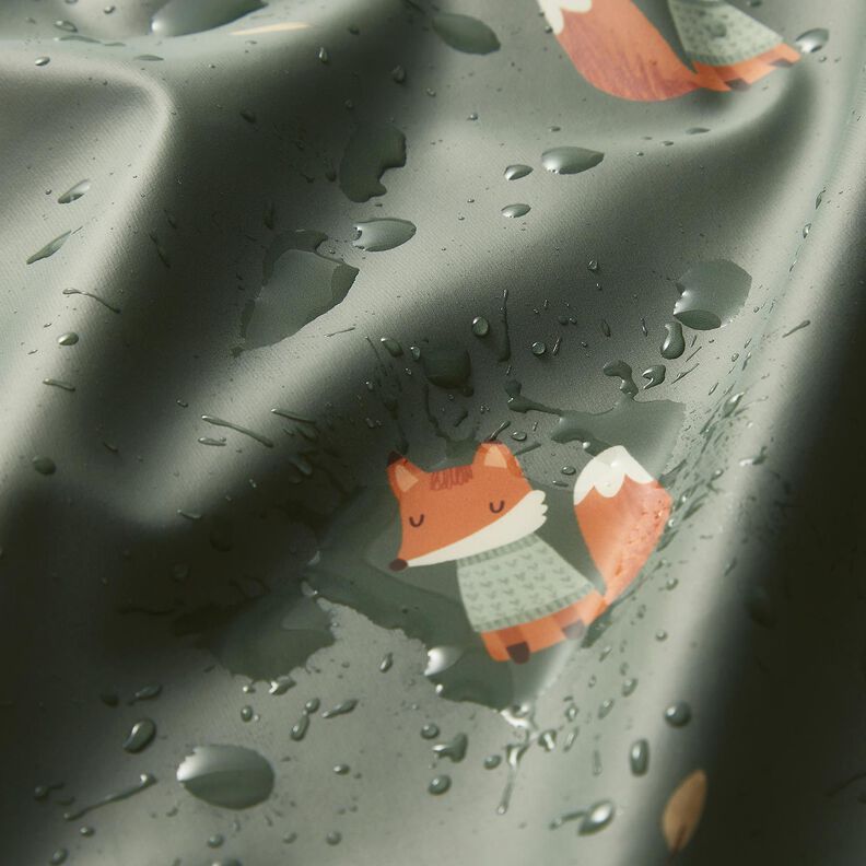 Tissu pour veste de pluie Renard Impression numérique – roseau,  image number 6