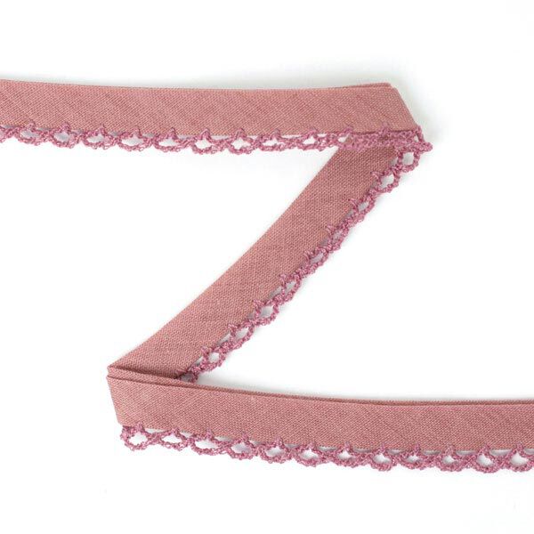 Biais avec bordure au crochet 10 – vieux rose,  image number 1