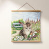 panneau décoratif Gobelin Chaton joueur – carmin/beige clair,  thumbnail number 7
