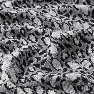 Jacquard tricoté Motif léopard – gris clair, 