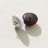 Bouton demi–boule Satin mariée – blanc,  thumbnail number 2