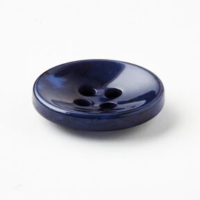 Bouton 4 trous marbré [Ø 15 mm] – indigo, 