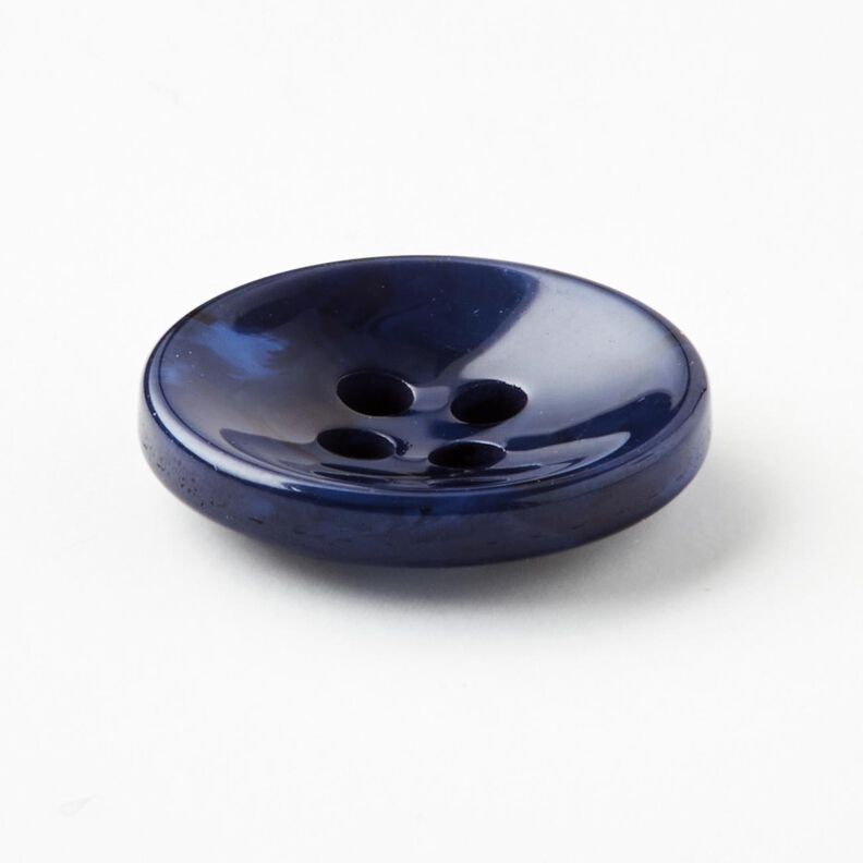 Bouton 4 trous marbré [Ø 15 mm] – indigo,  image number 2
