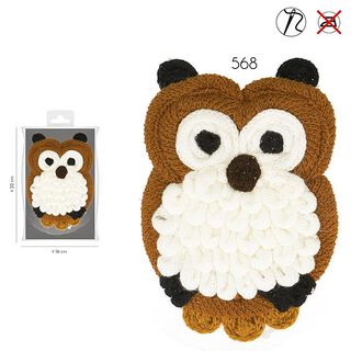 Application XXL Chouette [ 13 x 19 cm ] – marron, 