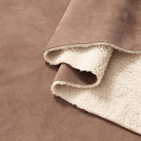Velours avec intérieur en polaire Sherpa – marron moyen, 