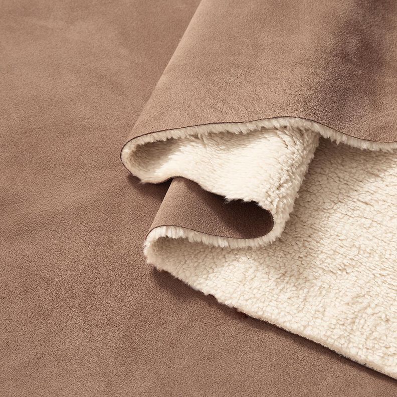 Velours avec intérieur en polaire Sherpa – marron moyen, image number 2