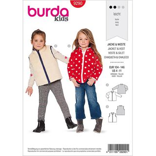 Veste, Burda 9290 | 104-146, 