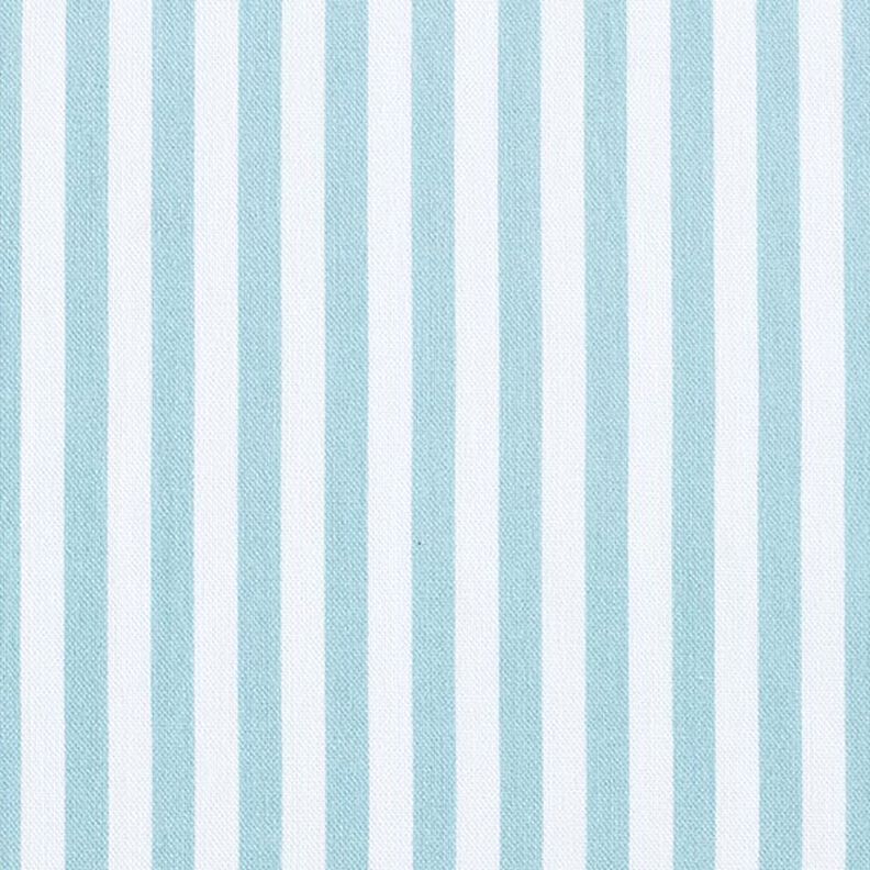 Tissu de décoration Semi-panama rayures verticales – bleu aqua/blanc,  image number 1