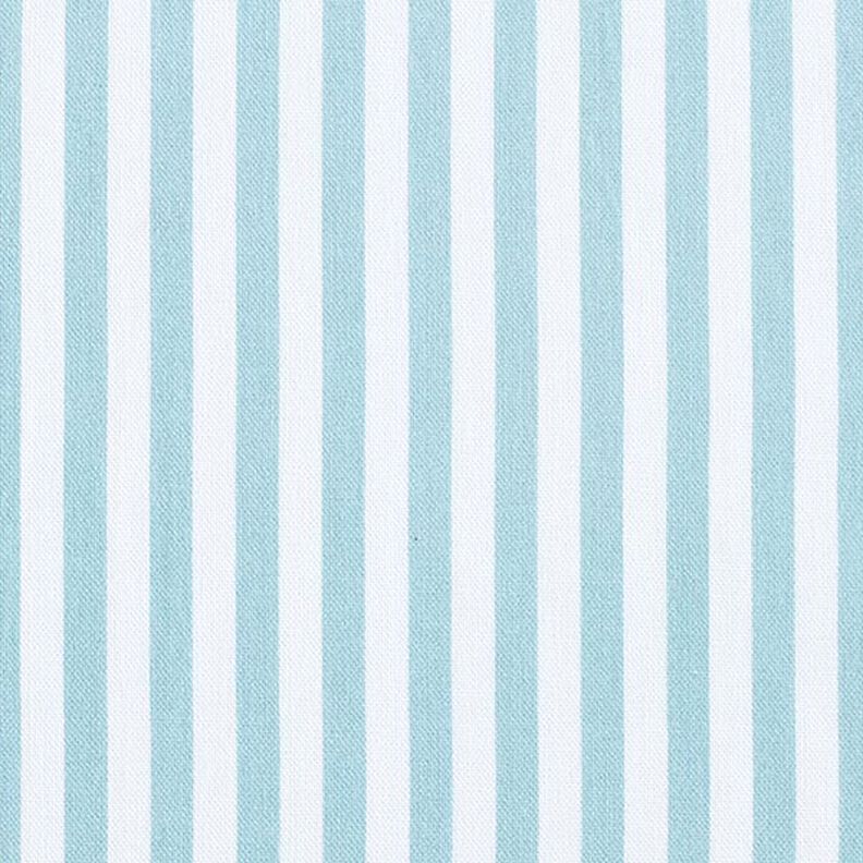 Tissu de décoration Semi-panama rayures verticales – bleu aqua/blanc,  image number 1
