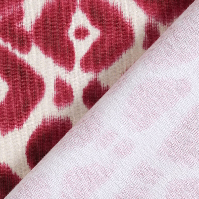GOTS French Terry Batik motif léopard | TCC x LOOKS by Wolfgang Joop – baies/crème,  image number 6