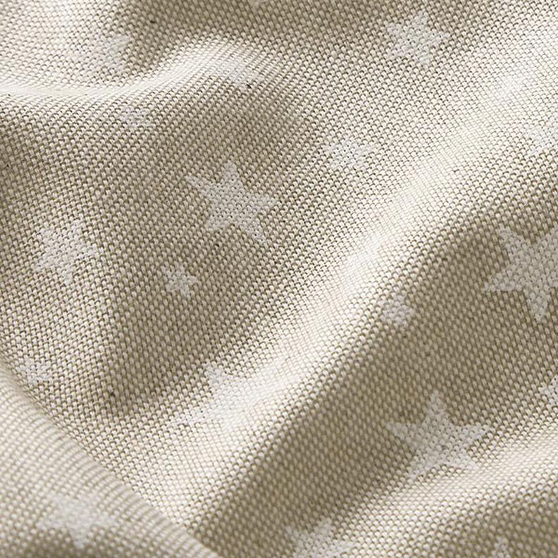 Tissu de décoration Semi-panama Étoiles – nature/blanc,  image number 2