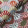 Tissu de décoration Gobelin Petits éventails – beige clair/vert,  thumbnail number 4