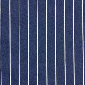 Chambray rayures – bleu marine/écru, 