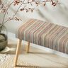 Tissu de décoration Gobelin Rayures colorées – beige clair/carmin,  thumbnail number 5