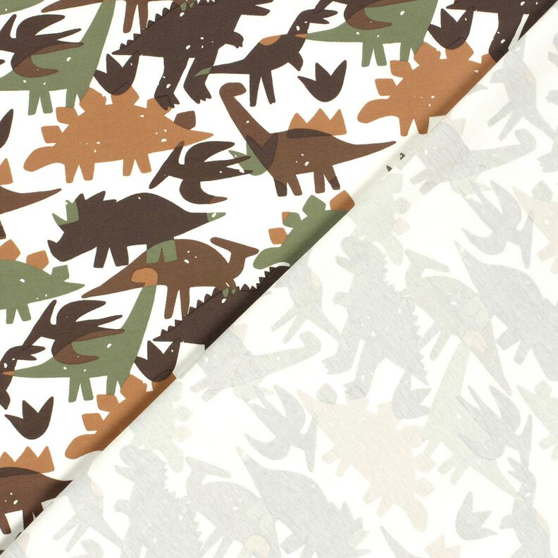 Jersey coton Camouflage avec dinosaures – ivoire/brun-marron, image number 4