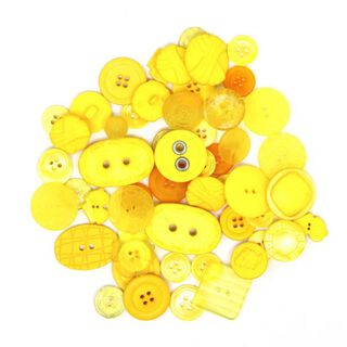 Assortiment de Boutons [55 pièces] - JAUNE, 