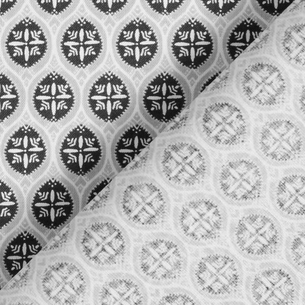 Cretonne de coton ornements de carreaux – gris/anthracite, image number 4