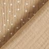 Tissu double gaze de coton Petits points – beige/blanc,  thumbnail number 4