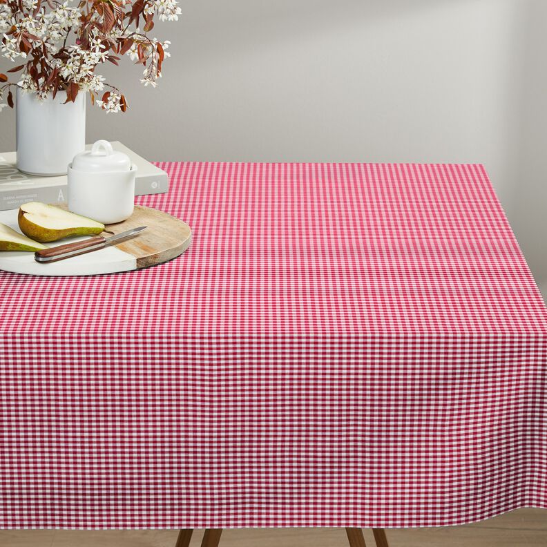 Tissu en coton Vichy à carreaux 0,5 cm – rouge/blanc,  image number 7