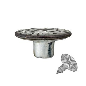 Bouton jeans standard Etoile – argent ancien métallique, 