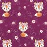 Jersey coton Renard et fleurs | Glitzerpüppi – raisin/orange pêche,  thumbnail number 1