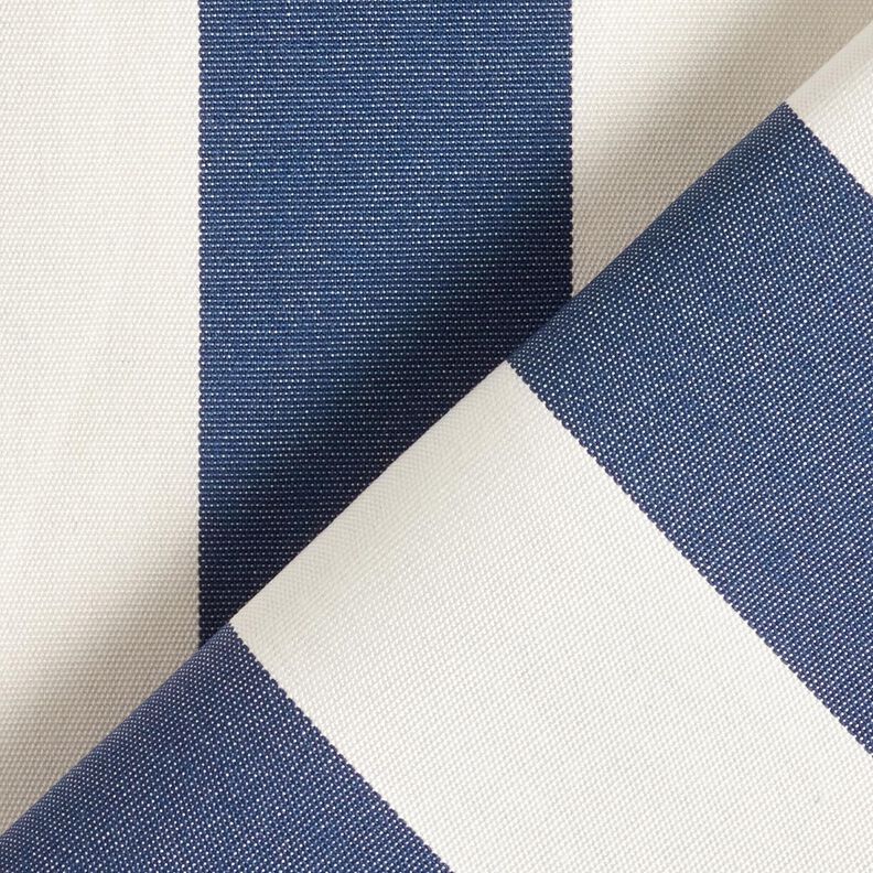 Tissu d’extérieur Canvas Blockstreifen – indigo/ivoire,  image number 4