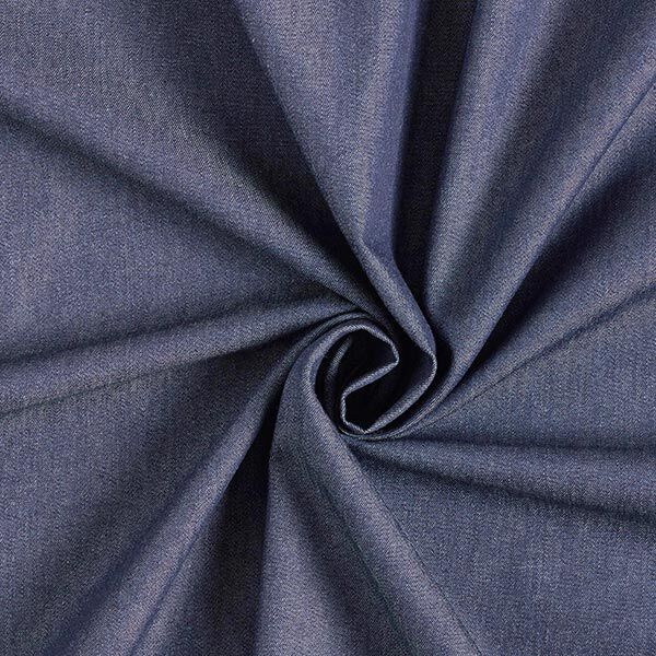 Chambray coton aspect jean – bleu nuit,  image number 1