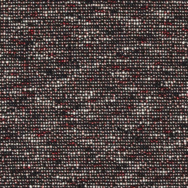 Maille bouclée en coton mélangé, chinée – noir/rouge,  image number 1