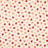 Tissu de décoration Semi-panama Cœurs éparpillés – crème/rouge foncé,  thumbnail number 1