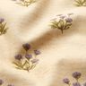 Tissu de décoration Sergé coton Fleurs et écriture – beige,  thumbnail number 2
