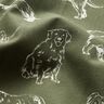 Tissu de décoration Canvas Chiens – pin foncé/crème,  thumbnail number 2