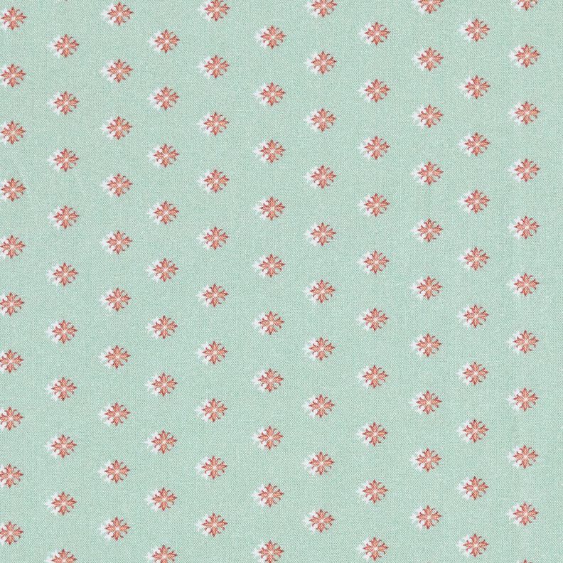 Tissu en coton Popeline Mini pointes – menthe clair/vieux rose foncé,  image number 1