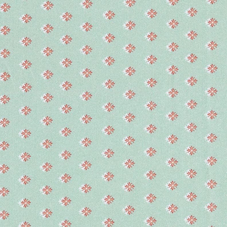 Tissu en coton Popeline Mini pointes – menthe clair/vieux rose foncé, image number 1