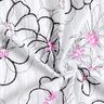 Voile crinkle à fleurs et motif léopard – blanc/noir,  thumbnail number 3