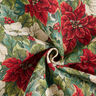 Tissu de décoration Gobelin Étoiles de Noël bicolores – beige clair/rouge,  thumbnail number 3