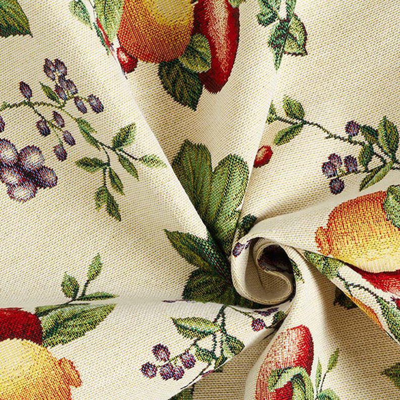 Tissu de décoration Gobelin Fruits – beige clair/carmin,  image number 3