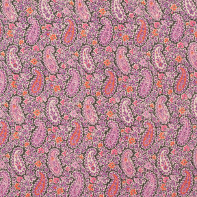 Crêpe mousseline Paisley – lilas rouge, 