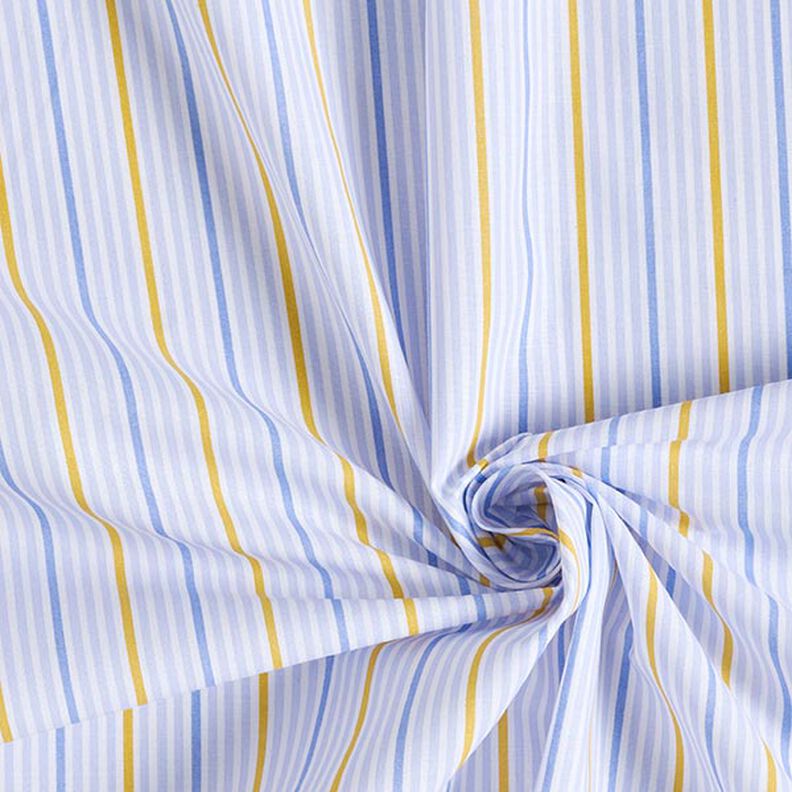 Tissu en coton Cretonne Rayures multicolores – blanc/bleu argenté,  image number 3