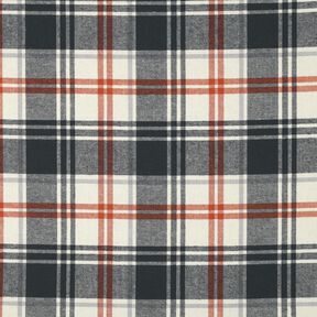 Flanelle coton Carreaux avec motif à chevrons – bleu noir/crème, 