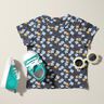 Jersey coton Jolies petites fleurs – bleu noir,  thumbnail number 5