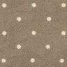 Tissu teddy Petites fleurs brodées | Poppy Fabrics – taupe foncé,  thumbnail number 1