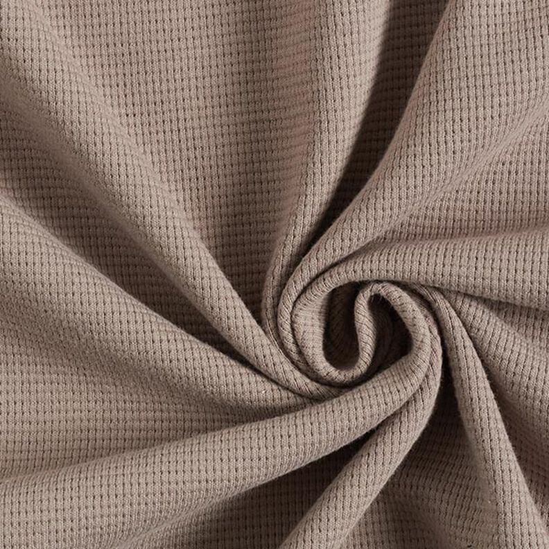 Mini Jersey de coton gaufré uni – taupe,  image number 1