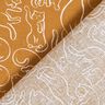 Tissu en coton Cretonne Chats espiègles – jaune curry,  thumbnail number 4