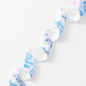 Ruban à franges Fleurs [30 mm] – blanc/bleu,  thumbnail number 1