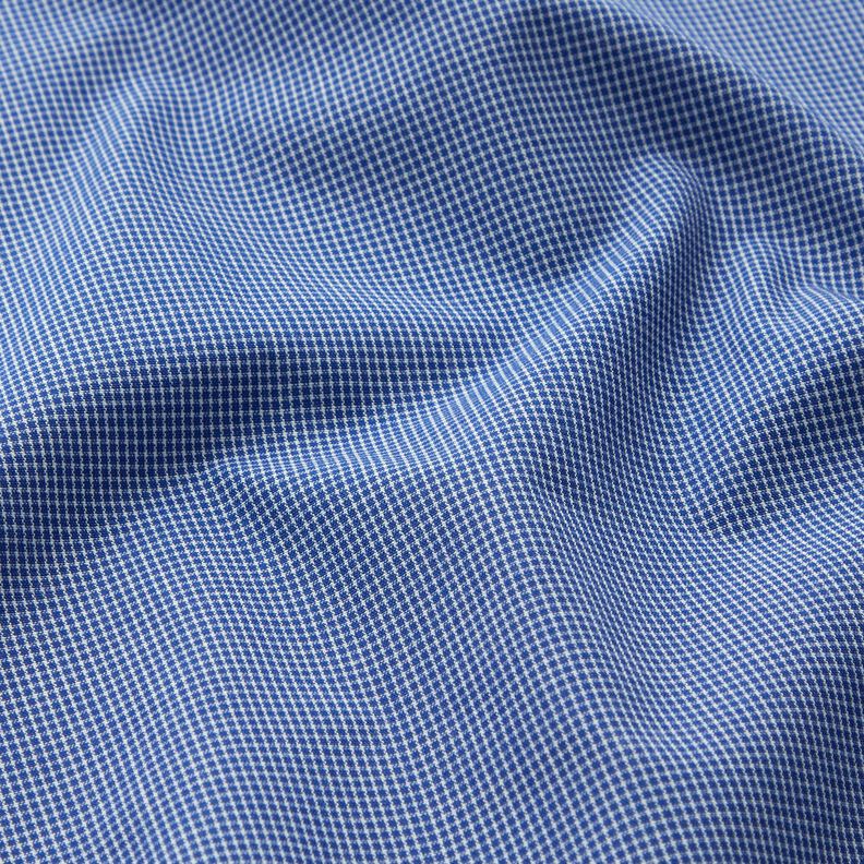 Tissu pour chemise à mini carreaux – blanc/bleu jean,  image number 2